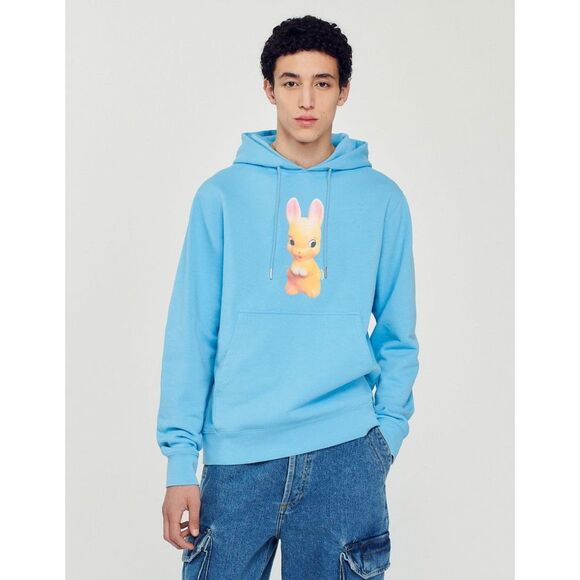 Sandro Rabbit Bunny Print Hoodie NEW NWT - Picture 2 of 9